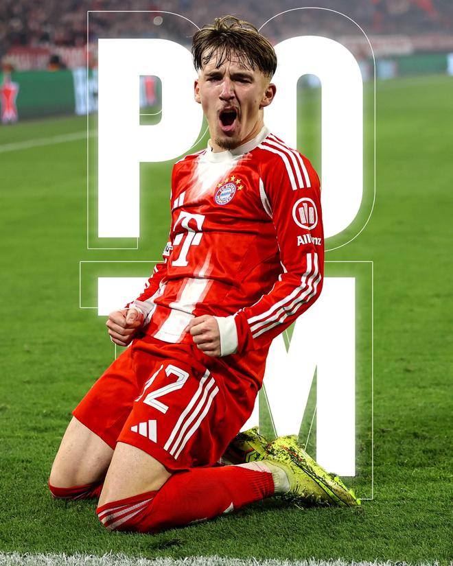 5场打进2球，17岁伦纳特-卡尔当选拜仁12月最佳球员