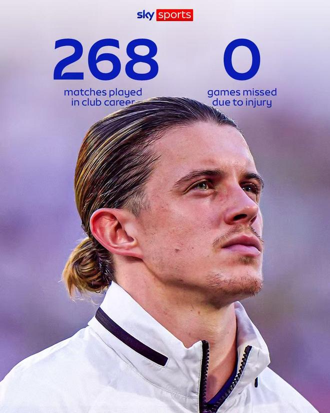 铁人属性拉满，加拉格尔从未因伤缺席俱乐部比赛