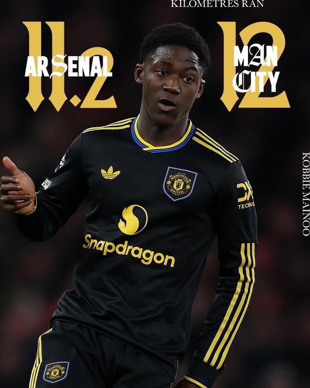 卖力，梅努是近两场比赛跑动距离最多的曼联球员